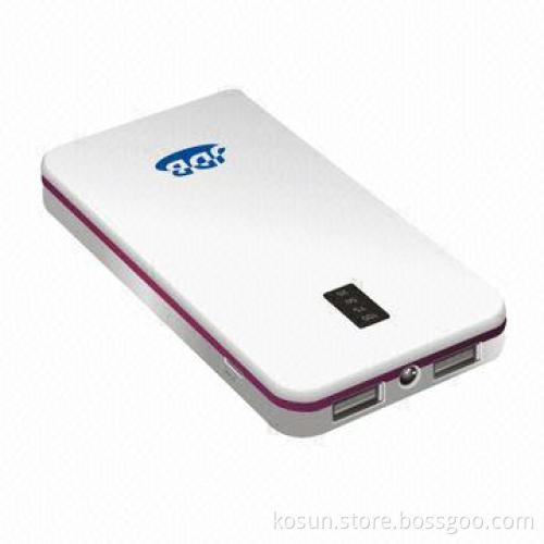 Dual USB Power Banks, 6,000mAh Polymer Battery Capacity